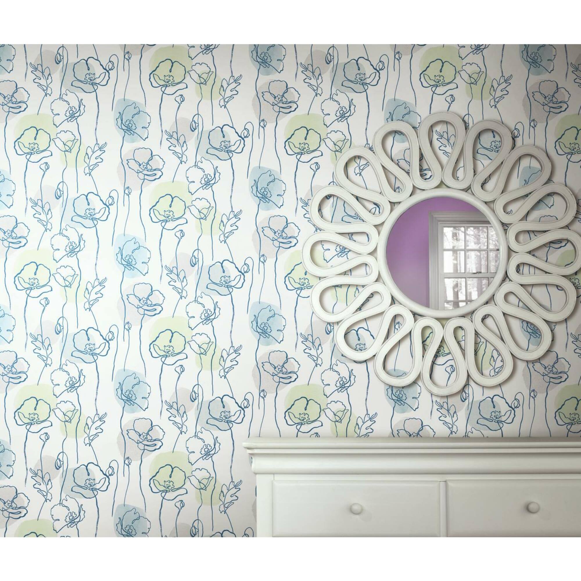 RoomMates Modern Poppy Peel & Stick Wallpaper